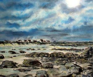 Voir le détail de cette oeuvre: Ciel orageux sur les côtes bretonnes